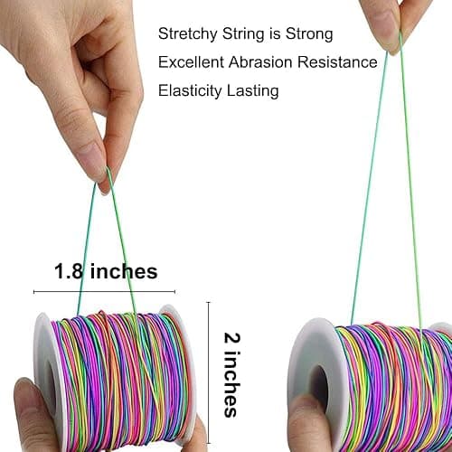 1mm Stretchy Bracelet String, Sturdy Rainbow Elastic String Elastic Cord for Jewelry Making, Necklaces, Beading and Crafts thumbnail 5