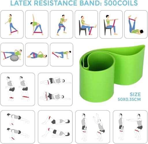 HoldOneLight Essential Pilates Workout Kit for Women – Includes Pilates Ring, 25cm Yoga Ball, Booty Bands & Figure-8 Resistance Band – Complete Home Pilates Equipment Set for Fitness Exercises thumbnail 6