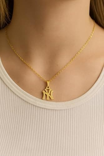 Uplift Us Marketplace 18K Gold Plated - Silver New York Necklace Stainless Steel Pendant Necklace Link Chain NY Pendant High Polished Finish Gift Idea thumbnail 7