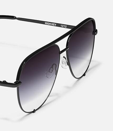 Quay - Sunglasses For Men & Women, Oversized Aviator Shades, UV Protected Lenses (High Key Large, Black/Fade) thumbnail 4
