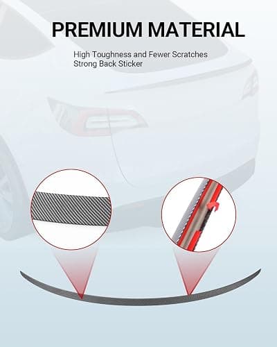 BASENOR Tesla Model Y Spoiler ABS Material Rear Spoiler Wing OEM Rear Trunk Lip Model Y Accessories Matte Carbon Fiber Custom Fit 2020-2024 thumbnail 6