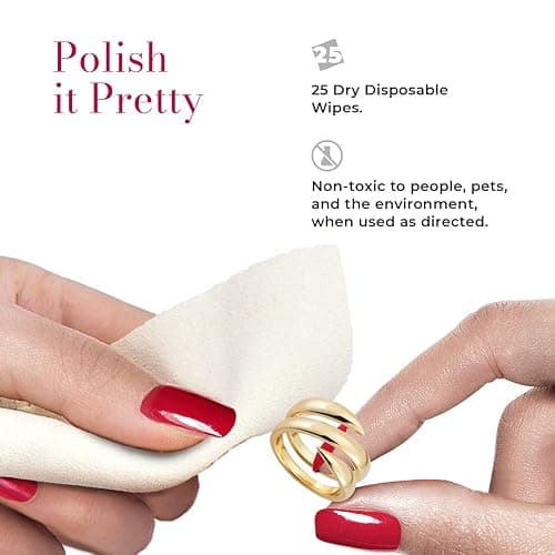 CONNOISSEURS Premium Edition Compact Jewelry Wipes No Rinse Gold and Silver Jewelry Cleaner, Polish and Remove Tarnish to Restore Brilliance, Dry Disposable Wipes, Diamond Dazzle Stik thumbnail 4