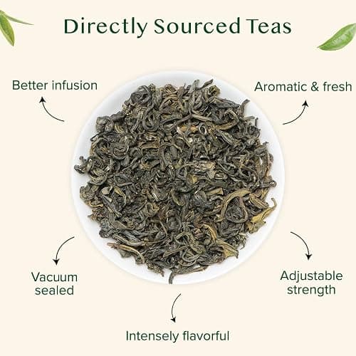 VAHDAM, Himalayan Green Tea Leaves (50+ Cups, 3.53 Oz) Non GMO, Gluten Free | High Elevation Grown Green Tea Leaves From Himalayas | Pure Unblended Single Origin Green Loose Leaf Tea | Vacuum Sealed thumbnail 4