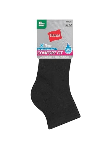 Hanes Women's 6-Pair Comfort Fit Ankle Socks thumbnail 2