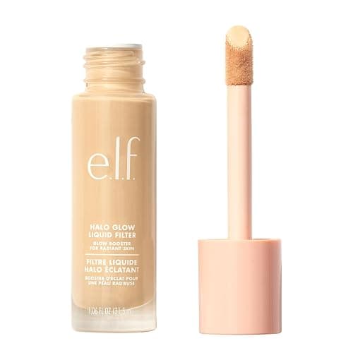 e.l.f. Halo Glow Filtre liquide, booster de teint pour un look lumineux et doux, infusé avec de l'acide hyaluronique, végétalien et sans cruauté envers les animaux, 0,5 Fair - Image 1