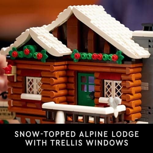 LEGO Icons Alpine Lodge Model Building Set - Collectible DIY Kits for Adults, Ages 18+ - Log Cabin Kit for Winter Activities with Snowmobile and Minifigues - 10325 - Multicolor thumbnail 3
