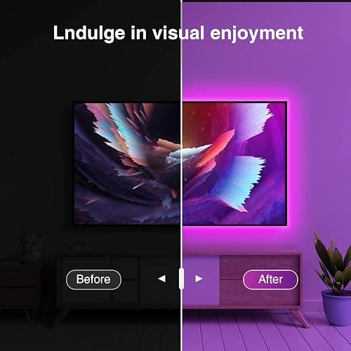 GHome Smart SL1 TV LED Backlight, Smart WiFi Strip Light Compatible with Alexa and Google Home, App Control, Music Sync 16 Million Rgb Red Green Blue 9.2Ft ST1-B thumbnail 4