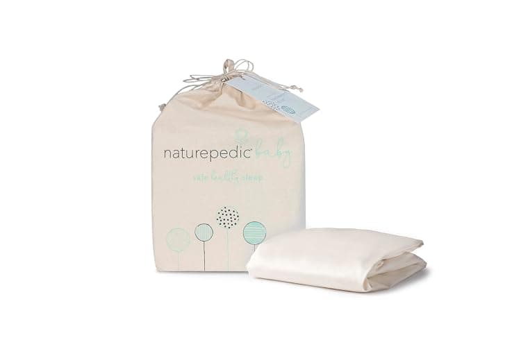 Naturepedic Organic Crib Mattress Sheet - Crib Fitted Sheet for Standard Crib Mattress - Soft and Breathable Cotton Crib Sheet - Ivory - 52"x28" - Image 1