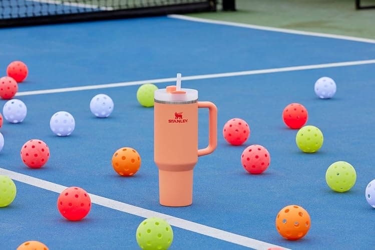 STANLEY Quencher H2.0 Tumbler with Handle and Straw 40 oz | Flowstate 3-Position Lid | Cup Holder Compatible for Travel | Insulated Stainless Steel Cup | BPA-Free | Nectarine thumbnail 7
