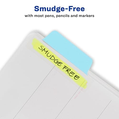 Avery Margin Ultra Tabs, 24 Repositionable Sticky Tabs, 2.5" x 1", 2-Side Writable Page Markers in Assorted Pastel Colors, 72 Pack (74769) thumbnail 5