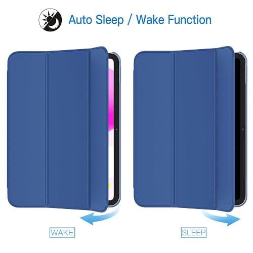 JETech Hülle für iPad (A16) 11./10. Generation (2025/2022), Dünn Ständer Harter Rücken Abdeckung Schutzhülle mit Auto Schlafen/Wachen (Navy) thumbnail 6