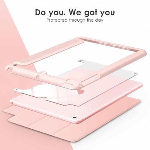 VIKESI for iPad mini 4 5 3 2 1 Case,Clear 7.9 inch iPad mini 1st 2nd 3rd 4th 5th Generation Smart Cover [Support Auto Sleep/Wake] - Rose Gold thumbnail 4