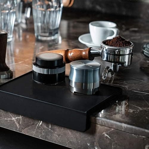watchget Espresso Tamping Mat, Coffee Tamper Mat, Black Food Grade Silicone Pad, 8Inch X 6Inch Coffee Tamping Mat, Portafilter Mat For Barista Espresso Machine Accessory, Waterproof and Heat Resistant thumbnail 7