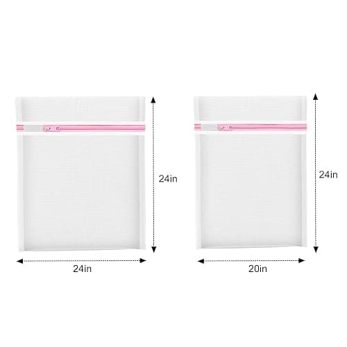 2PCS X-Large Heavy-Duty Mesh Laundry Bag: Ideal for Bulky Items - Wash & Store Down Jackets, Sheets, Sweaters | Multi-Purpose Lingerie Washing Bag for Delicates & Travel Storage,24X24’+20X24’ thumbnail 7