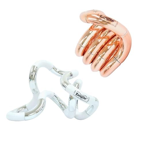 Tangle® Palm Metallic 2-Pack Steel Silver and Rose Gold - Image 1