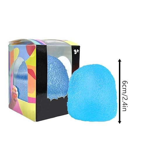 Gumdrop Squishy Toys, Super Solid Strees Ball Sensory Fidget Toys for Anxiety Relief, Squeeze&Relax Slow Rising Gum Drop Squishy Desk Toys, Teens & Adults Gifts Party Favors(A-Blue) thumbnail 3