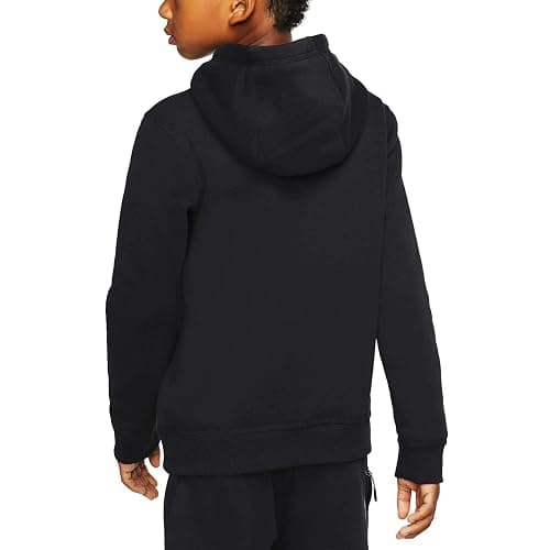 NIKE Boy's Nsw Pull Over Hoodie Club, Black/White, Large thumbnail 6
