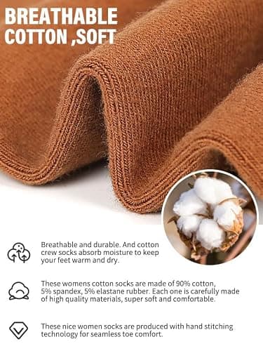 FGZ Women Thin Cotton Socks Soft Cozy Socks Cute Ankle Crew Socks 5 Pairs thumbnail 4