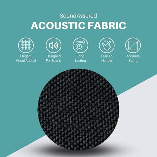 SoundAssured Acoustical Fabric - Acoustically Transparent Fabric for Making Acoustic Panels - DIY Sound Panel Acoustic Fabric (Black) thumbnail 2