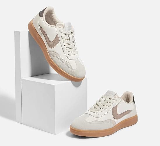 LUCKY STEP Women's Classic Fashion Sneakers | Casual Skate Shoes | Lace Up Walking Shoes thumbnail 7