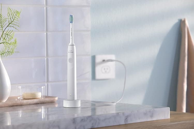 PHILIPS Sonicare 1100 Power Toothbrush, Rechargeable Electric Toothbrush, White Grey HX3641/02 thumbnail 3