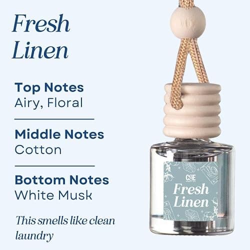 CANDECraftCo Car Air Hanging Fragrance Oil, Car Auto Freshener for Essential Oils, Scents Fragrance Aromatherapy Automobile Diffuser, Long Lasting (Fresh Linen) thumbnail 2