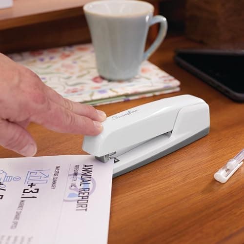 Swingline Stapler, 30 Sheet Capacity, 747 Business Stapler, Jam Free, Metal, Arctic White (S7074738) thumbnail 3
