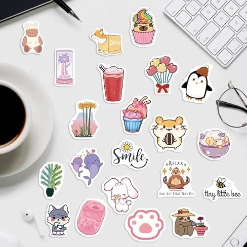 600 Pcs Cute Stickers Bulk for Kids Girls Teens Adults,Waterproof Cute Animal Stickers Pack for Water Bottles Laptop Phone,Teacher Prizes Sticker for Kids Classroom School thumbnail 8