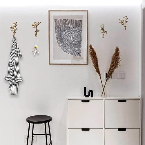 BOOMLATU Vintage Bird on Branch with Flowers Decorative Wall Hooks,Alloy Wall Mounted Coat Hooks for Hanging Coats,Hats,Keys and Purse & Clothes in Hallway, Bathroom (D) thumbnail 7