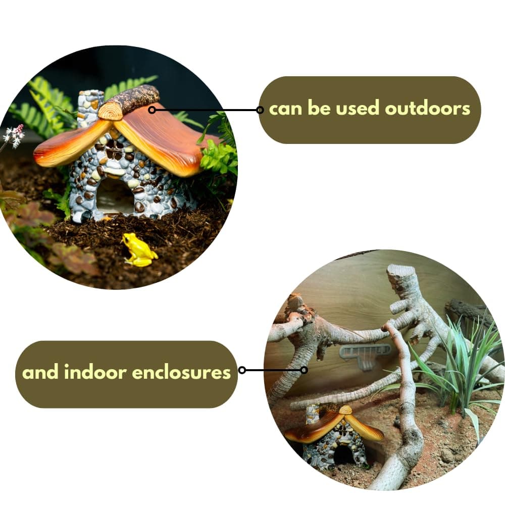 Garden Mile Mushroom House, Durable Resin, Hibernation Area, Shelter, Predator Proof, Outdoor Entrance, Feeding Area, Frog House, Outdoor Wildlife Entrance, Pet Cubicle thumbnail 7