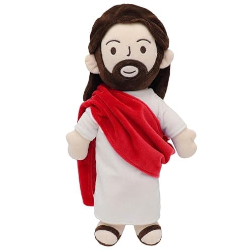 Yelakey 13" Jesus Plush Jesus Stuffed Doll Religious Easter Gifts for Kids Party Favors (Red) - Image 1