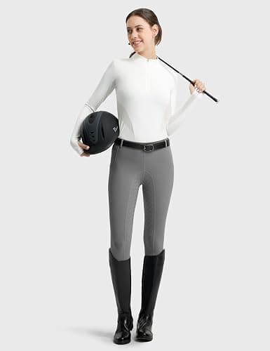 FitsT4 Sports Women's Full Seat Riding Tights Active Silicon Grip Horse Riding Tights Equestrian Breeches thumbnail 3