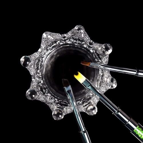 KADS 2 PCS Crown Nair Art Acrylic Liquid Powder Glass Dappen Dish Cup Nails Art Pen Holder Nail Crystal Bowl Dapping Dish Glass Crystal Cup thumbnail 6