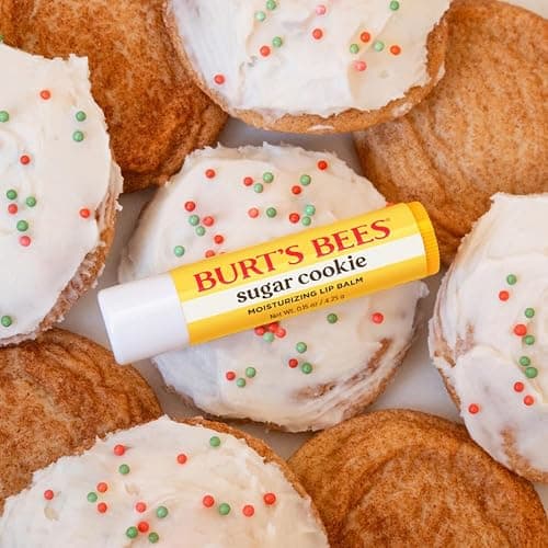 Burt’s Bees Lip Balm Gift Set, Cranberry Spritz, Salted Caramel, Sugar Cookie Lip Balm Multipack, 100 Percent Natural Origin, 3x4.25g thumbnail 5