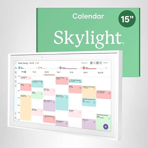 Skylight Calendar: 15-inch Wall Planner Digital Calendar & Chore Chart, Smart Touchscreen Interactive Display for Family Schedules – Wall Mount Included, Great for Organizing Your 2026 Calendar thumbnail 9