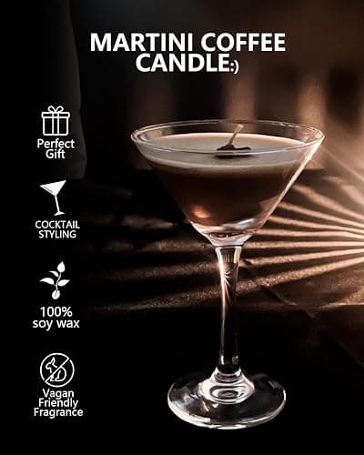 Taruzil Coffee Martini Candles Gifts for Women Men, Scented Candles Unique Gifts for Women Girl Friend Soy Wax Candles for Home, Bedroom,Coffee Bar Scented for Christmas, Birthday,Halloween thumbnail 5