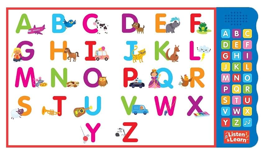 Let’s Learn ABCs – Interactive Toddler Sound Book with 27 Buttons | Tracing, Alphabet Song, Children's Board Book | Learn Letters & First Words | Fun Learning Activities for Boys & Girls thumbnail 7