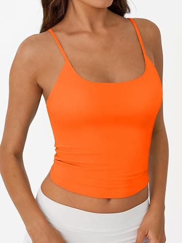 Trendy Queen Double Lined Tops for Women Adjustable Camisole Summer Teens Cute Going Out Spaghetti Strap Crop Tank Tops thumbnail 3