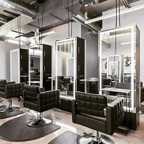 Buy-Rite Icon Salon Styling Chair - Gray Hydraulic Chair with Extra-Wide Seat, Quilted Vinyl Design, Steel Frame & 23" Round Base for Professional Stylists & Barbers, YLG-192-GRY thumbnail 2