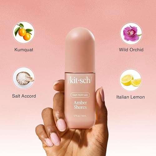 Kitsch Hair Perfume for Women - Amber Shores | Clean, Deodorizing & Patented Odor-Eliminating Technology Hair Spray & Body Mist - Freshen Hair, Body & Pillows - Woody Aquatic Scent - 50mL thumbnail 5