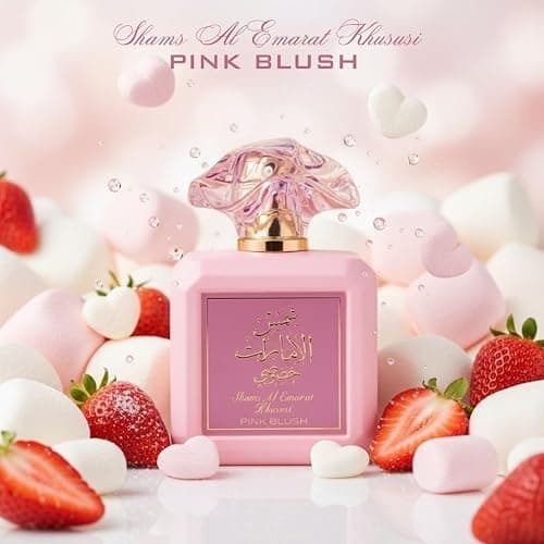 Ard al Zaafaran Pink Blush Shams Al Emarat Khususi, Marshmallow Blush Perfume For Women, Eau de Parfum - 100 ML (3.4 OZ) Romantic & Sweet Arabian Perfume - A Captivating Scent wrapped in Pink Bottle thumbnail 7