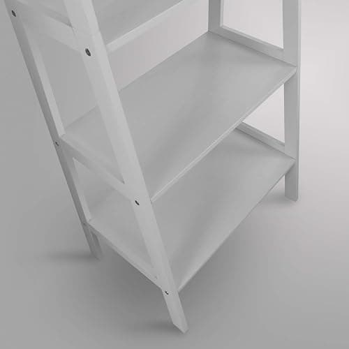 Casual Home 100% Solid Wood 5-Shelf Ladder Bookcase, 24.75"W x 16"D x 72"H, White, 5-Tier Freestanding Ladder Shelf thumbnail 11