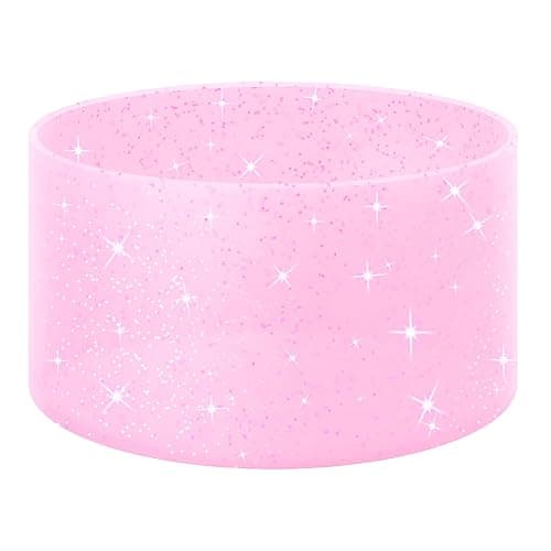 2 Pack Silicone Glitter Boot Cup Protector for Stanley 40 30 oz Quencher Adventure Tumbler, IceFlow 30 20 oz, Fits 2.95 Inch Bottom Diameter.Non-Slip Water Bottle Base Cover Sleeve thumbnail 4