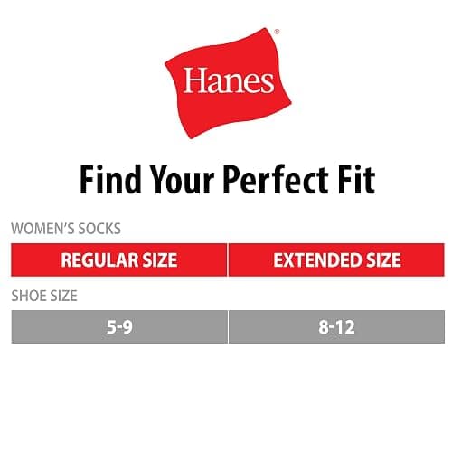 Hanes Women's Socks, Moisture-Wicking Crew or Ankle Socks for Women, 14-Pack thumbnail 3
