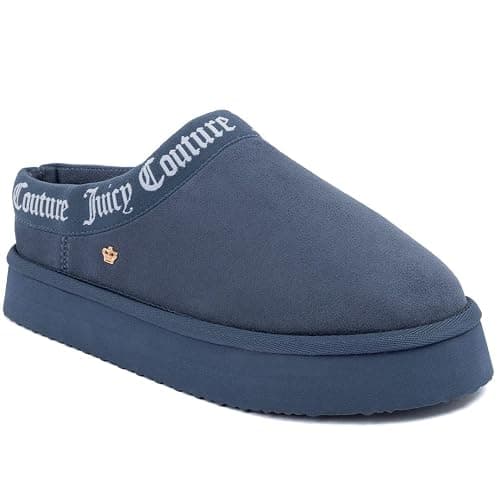 Juicy Couture Women's Cozy Slipper Mule – Plush Indoor Outdoor House Shoe with Memory Foam and Faux Fur Lining - Image 1