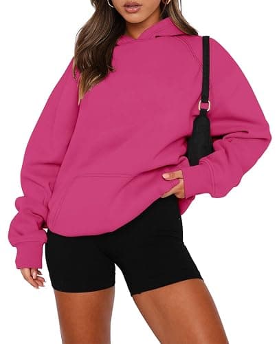 onlypuff Women Pullover Sweatshirt Long Sleeve Hoodies Kangaroo Pocket Fleece Basic Sweater thumbnail 2