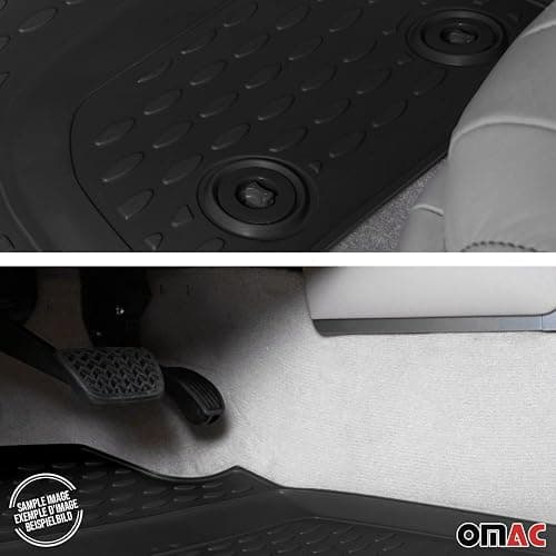 OMAC Gummimatten Fußmatten mit hohen Rand 3D kompatibel mit VW Up 2011-2020 TPE Automatten Schwarz 4X thumbnail 8