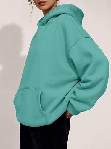 Trendy Queen Womens Hoodies Oversized Sweatshirt | Cozy Fleece Hoodie,Basic Pullover Sweatshirt,Large Kangaroo Pocket,Seamless Daily Outfit Match thumbnail 3