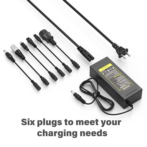 54.6V 2A Fast Charger 7 in 1 Plugs Universal for 48V 13S Lithium Batteries, Pinkind 48V Li-ion Battery Charger Replacement for Razor, Jetson, Voyage, Gotrax, Ninebot,Segway, Hiboy and More thumbnail 6