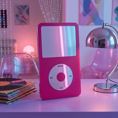 Retro MP3 Player Wall Mirror Vintage 2000s Music Player Aesthetic Fun Mirror for Bedroom Hot Pink Y2K Room Decor, Quirky Vanity Mirror for College Dorm, Desk Cool Nostalgic Gifts for Teen Girls thumbnail 5